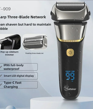 Tinsol FK608 Elektrisch Scheerapparaat Mannen - 3-Mes, Trimmer & Smart Display