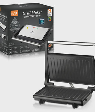 Elektrische Contactgrill & Panini Pers - 750W - 180° Open - Grill, Bakplaat & BBQ