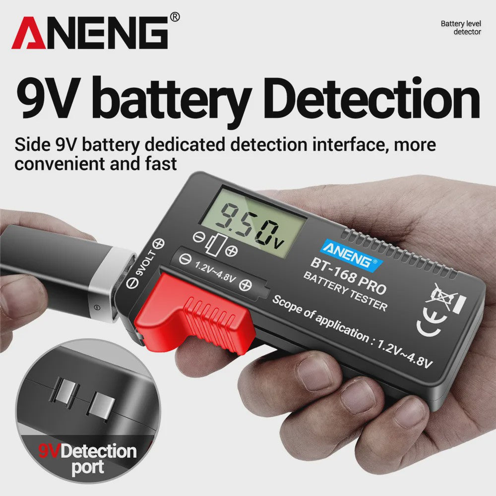 ANENG BT-168 PRO Digitale Batterij Tester - Universeel & Compact