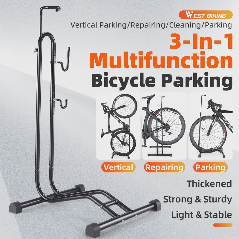 WEST BIKING 3-in-1 Fietsenrek: Parkeren, Repareren & Display
