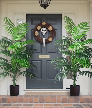 Kunstplant Areca Palm met 24 Bladeren - Realistische Kunstboom voor Binnen en Buiten