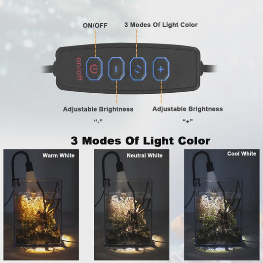 Super Slim LED Aquarium Lamp - Groeilicht voor Planten & Vissen - USB 5V 3W