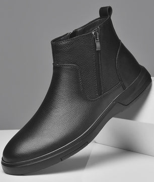 Echt Lederen Heren Enkellaarsjes - Klassieke Retro Chelsea Boots voor Casual en Modebewuste Mannen