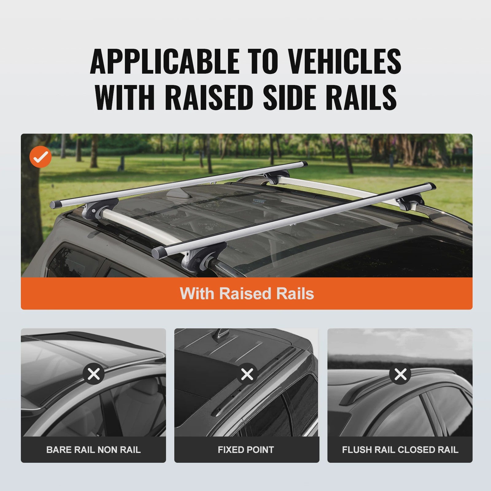 Universele Aluminium Dakdragers Crossbars - 90KG Draagvermogen - Verstelbaar