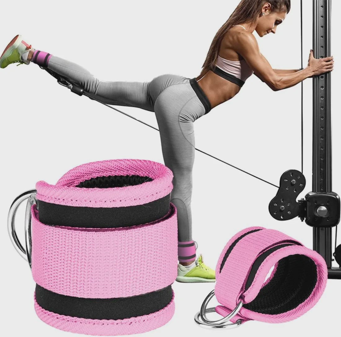 Verstelbare Enkelbanden met D-Ring voor Kabelmachine - Fitness, Glute Kickbacks & Been Training