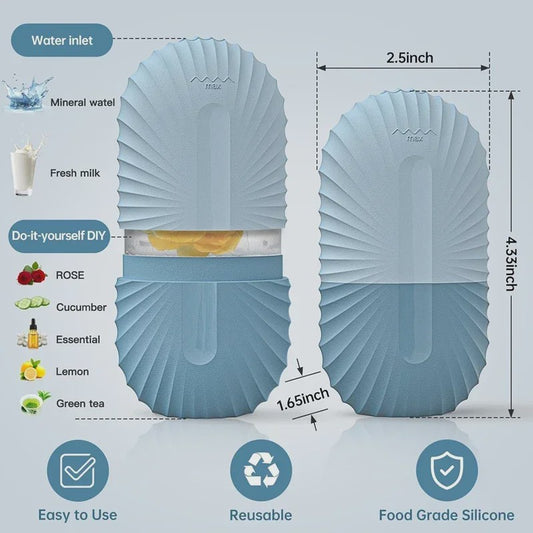 Silicone Gezichtsroller IJsblokjes Houder - Verkoelende Gezichtsmassage voor Wallen, Porien & Huidverbetering