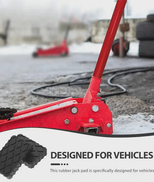 4x Zwarte Rubberen Krikpads 120x80x20mm - Anti-Slip Ondersteuning voor Autokrikken