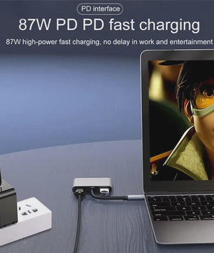 4-in-1 USB-C Hub Docking Station met 4K@60Hz HDMI, PD 100W en USB 3.0
