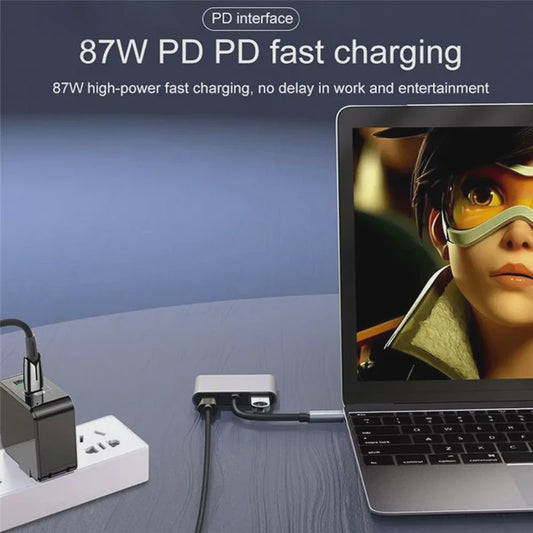 4-in-1 USB-C Hub Docking Station met 4K@60Hz HDMI, PD 100W en USB 3.0
