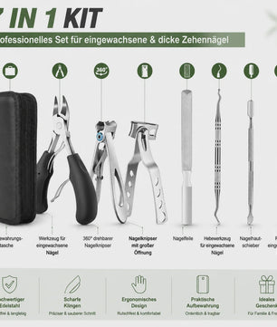 Professionele Manicure & Pedicure Set (7-delig) - Roestvrij Staal