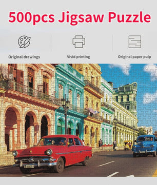 500 Stukjes Puzzel: Prachtige Landschap & Olieverf Kunst - Ontspanning voor Volwassenen & Familie