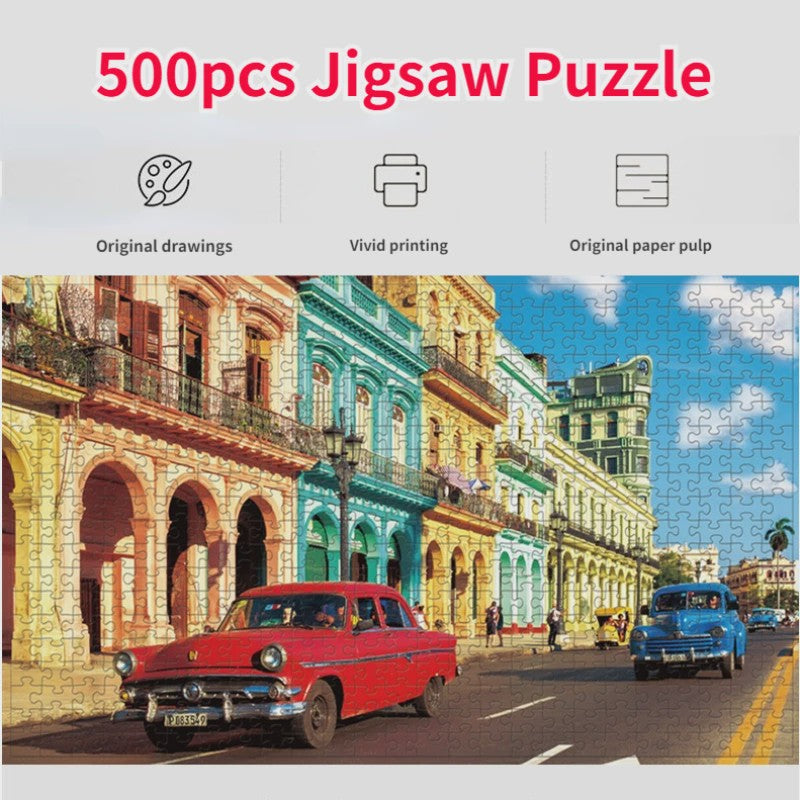 500 Stukjes Puzzel: Prachtige Landschap & Olieverf Kunst - Ontspanning voor Volwassenen & Familie
