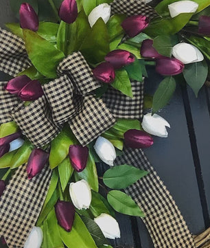 Luxe Tulpen Krans - Voorjaar & Feest Decoratie - Deurhanger