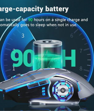 Oplaadbare Gaming Muis: Dual Mode Bluetooth 5.2 & 2.4G Wireless, 3600 DPI