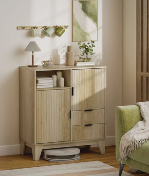 Moderne Buffetkast met 2 Deuren, 2 Lades en Verstelbare Plank - Zachte Sluiting