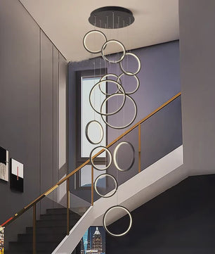 Moderne LED Plafondlamp Ring Chandelier - Hanglamp voor Woonkamer & Eetkamer