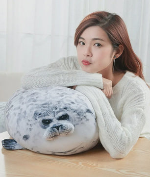 Schattige Dikke Zeehond Pluche Kussen - Knuffel Speelgoed voor Kinderen & Baby's