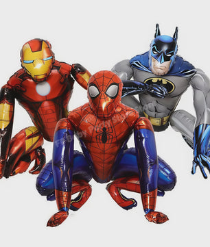 Superheld Folieballonnen Set: Spiderman, Batman, Iron Man & Captain America - Feestdecoratie