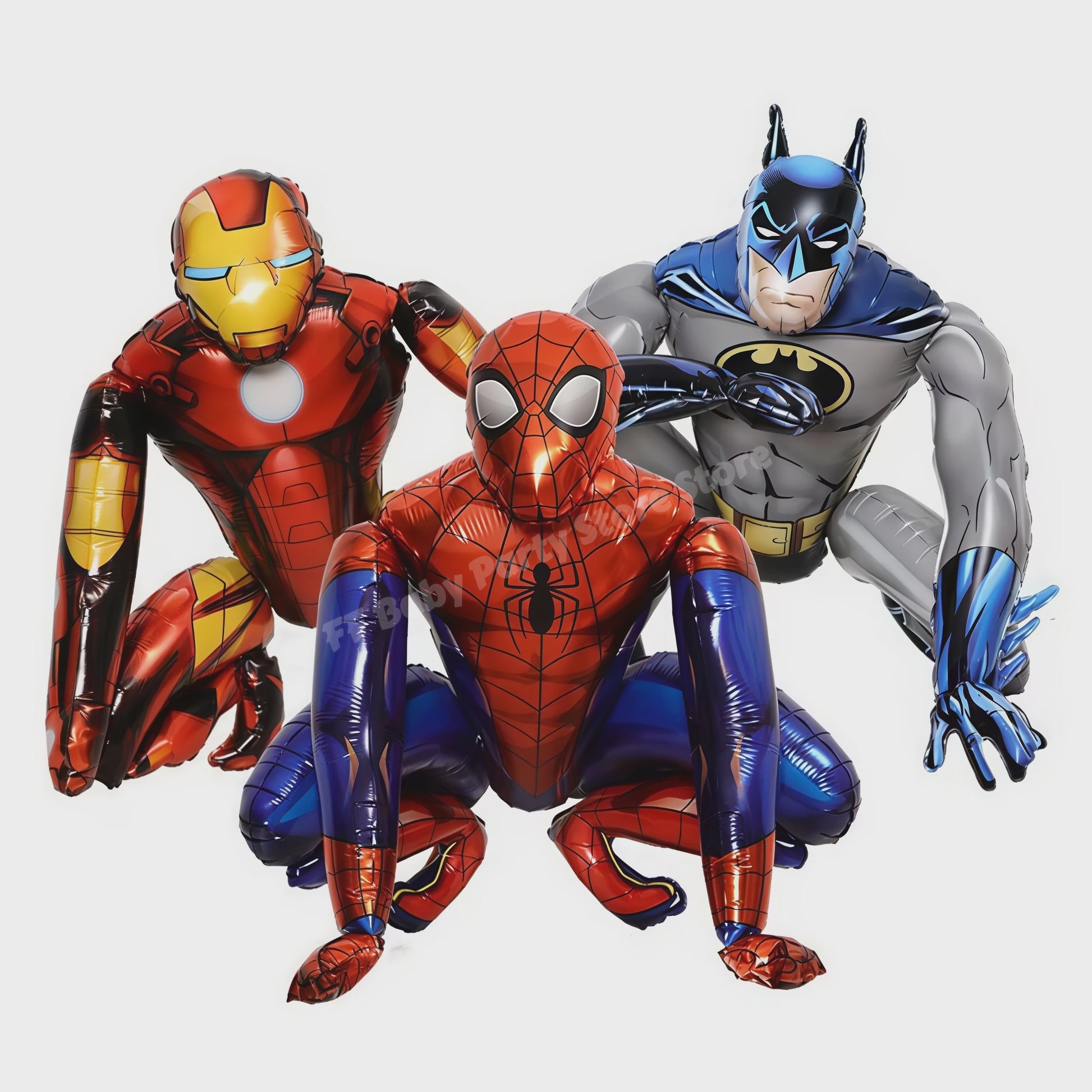 Superheld Folieballonnen Set: Spiderman, Batman, Iron Man & Captain America - Feestdecoratie