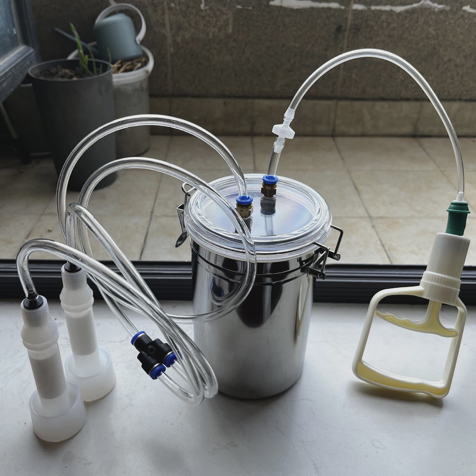Handmatige Melkmachine 2L - Draagbare Vacuümpomp Emmer voor Koeien en Schapen
