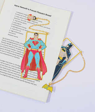 Marvel Metalen Bladwijzers - Superman & Batman | Perfect Cadeau voor Comics Fans