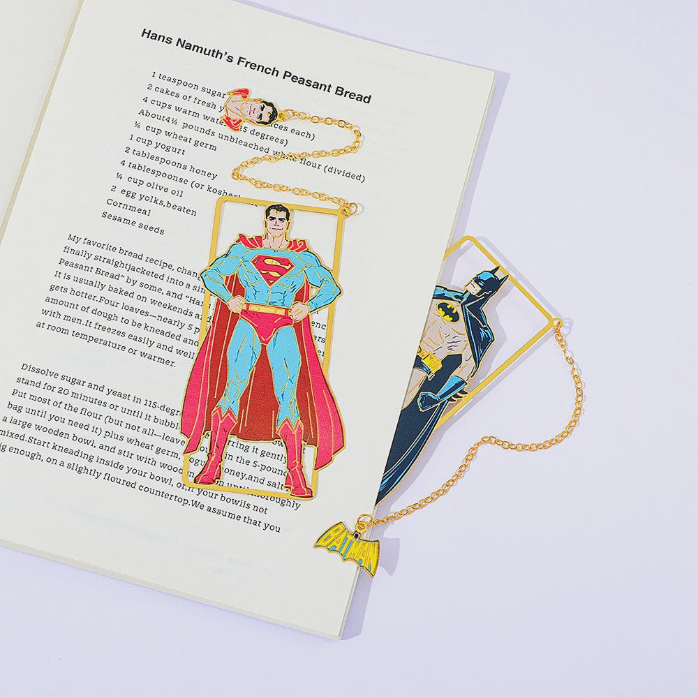Marvel Metalen Bladwijzers - Superman & Batman | Perfect Cadeau voor Comics Fans