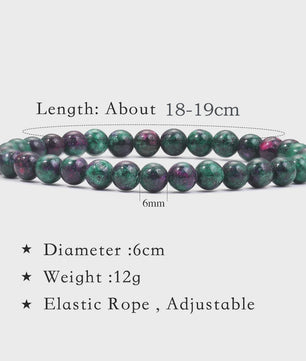 Natuurstenen Armband 6mm Kralen - Unisex Kristal & Edelsteen Armband