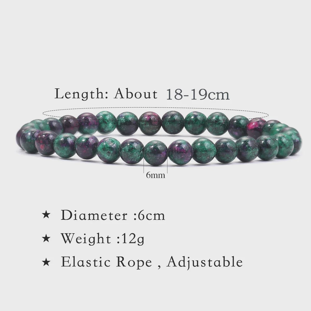 Natuurstenen Armband 6mm Kralen - Unisex Kristal & Edelsteen Armband
