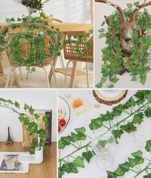 Kunstplant Klimop met Groene Bladeren - Decoratieve Slierplant voor Huis, Bruiloft & Achtergrond