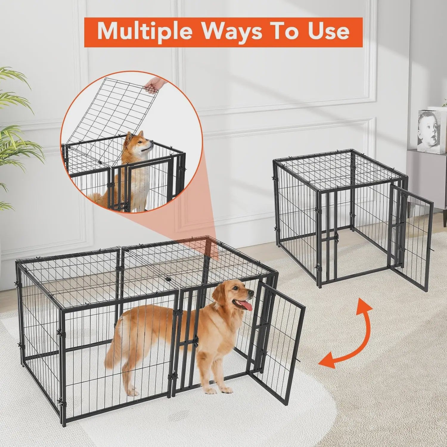 Robuuste Metalen Hondenkennel & Ren - Ontsnappingsvrij & Veilig voor Elke Hond