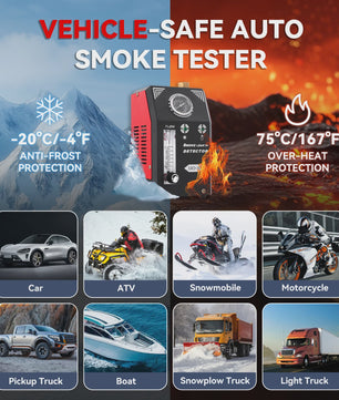 Professionele Rookmachine & Lekdetector voor Auto's - Ingebouwde Pomp, Drukmeter & Flowmeter