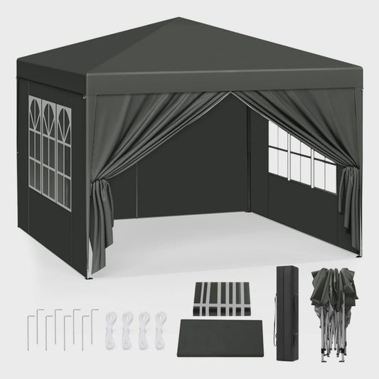 WOLTU 3x3m Partytent - Waterdichte Tuin- en Camping Paviljoen met UV-bescherming en Draagtas