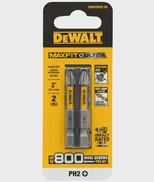 DEWALT MAXFIT X ULTRA PH2 Impact Schroefbits 50mm - 2 Stuks - Tot 800 Schroeven Meer Per Bit