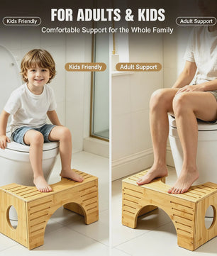 Ergonomische Bamboe Toiletkruk - Verbeter Je Houding en Ontlasting