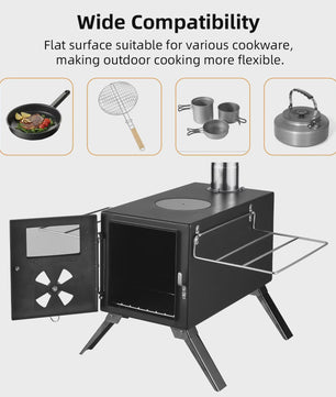 Draagbare Camping Kachel Tentkachel - Multifunctioneel & Opvouwbaar voor Buiten Koken