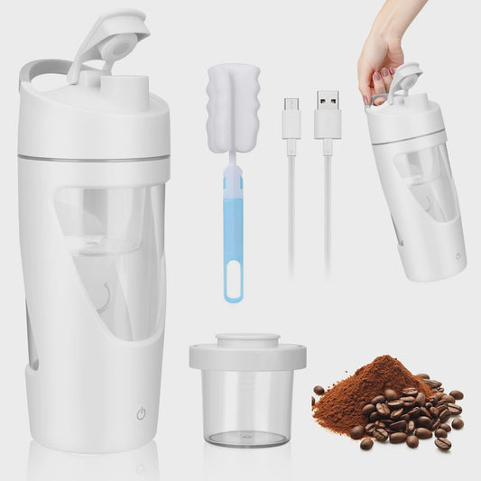 Elektrische Shaker Fles 700ml - USB-C Oplaadbaar, BPA-Vrij & Draagbaar voor Proteïne Shakes