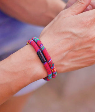 Bohemian Touw Armband Heren met Magnetische Sluiting - Stijlvol & Avontuurlijk
