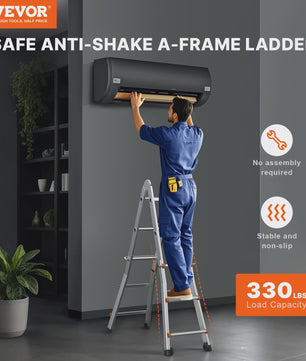 SucceBuy Telescopische Ladder A-Frame Compact Aluminium Multifunctioneel Draagbaar