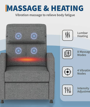 Elektrische Relaxfauteuil met Massage en Verwarmingsfunctie - Comfortabel en Verstelbaar
