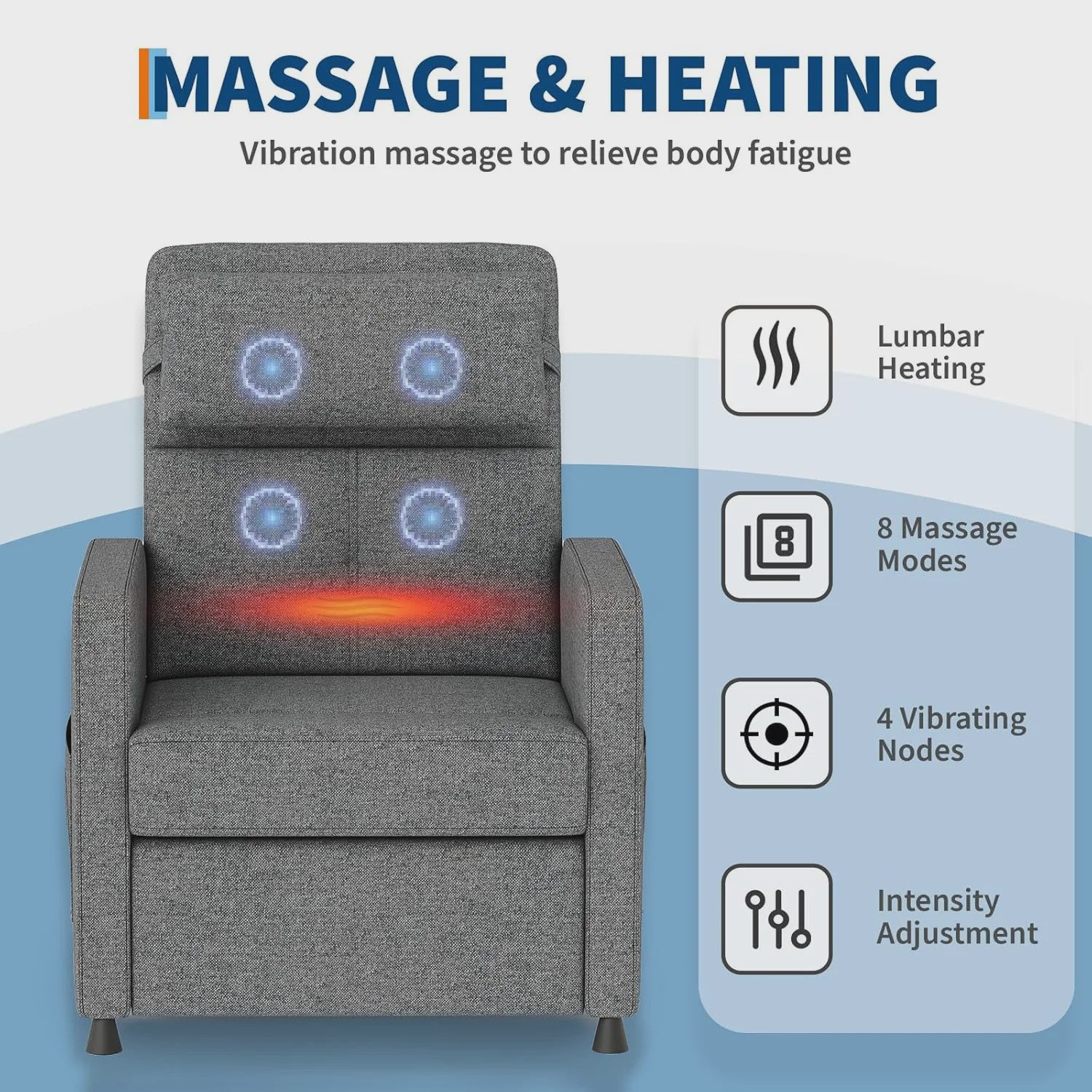 Elektrische Relaxfauteuil met Massage en Verwarmingsfunctie - Comfortabel en Verstelbaar