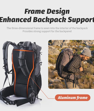Naturehike Klimrugzak 60+5L - Ruime Outdoor Rugzak voor Reizen, Kamperen en Klimmen met Regenhoes