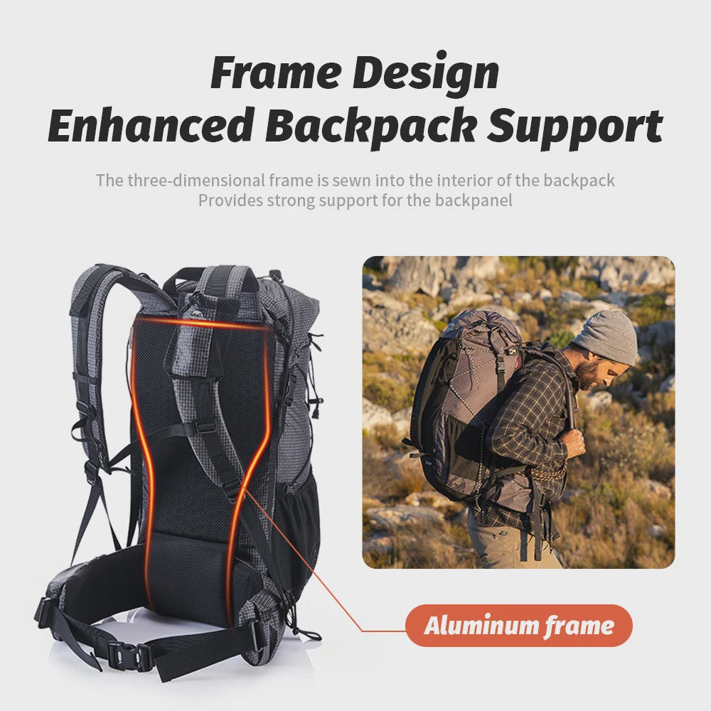 Naturehike Klimrugzak 60+5L - Ruime Outdoor Rugzak voor Reizen, Kamperen en Klimmen met Regenhoes