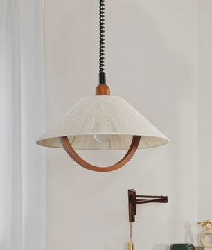 Wabi Sabi Houten Hanglamp - Retro Stijl Verlichting voor Woonkamer, Eetkamer & Slaapkamer