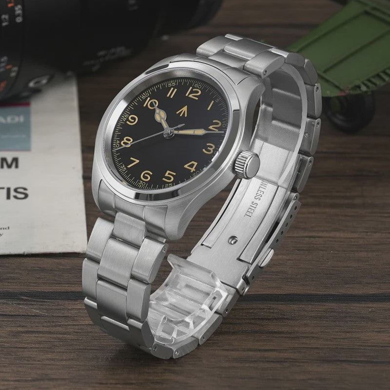Militado ML08 Vintage Herenhorloge - Quartz VH31, Saffierglas, 10ATM Waterdicht