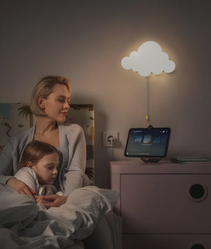 Zwevende Wolk Wandlamp - Sfeervol Nachtlampje voor Kinderkamer, Werkt op Batterijen