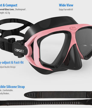 COPOZZ 2025 Duikmasker Set met Snorkel - Anti-Condens, Verstelbaar, Volwassenen