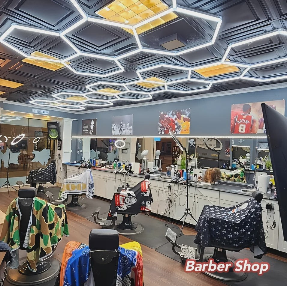 Modulaire Hexagonale LED Plafondlamp - Superhelder 6500K Koel Wit Licht