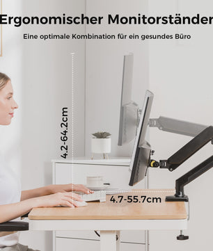 Ergonomische Monitor Arm voor Schermen van 13-32 Inch | Verstelbaar & Ruimtebesparend