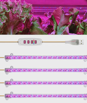 USB LED Groeilamp Kweeklamp Full Spectrum Dimbare Plantenlamp met Timer voor Binnen