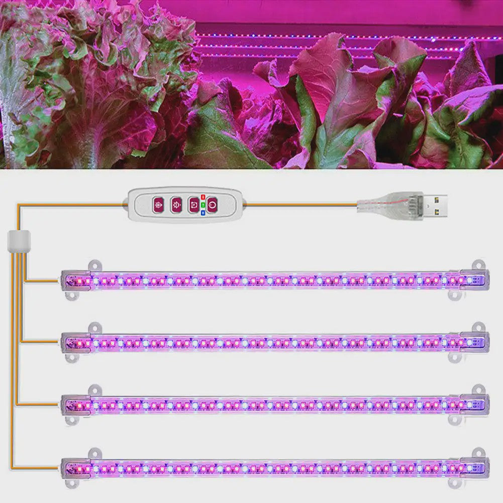 USB LED Groeilamp Kweeklamp Full Spectrum Dimbare Plantenlamp met Timer voor Binnen